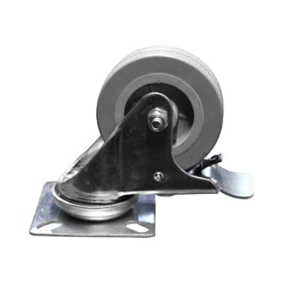 RUEDA INDUSTRIAL GRIS 2.5'' PLANA CON FRENO FWYY RUG25R1