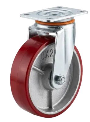 RUEDA INDUSTRIAL PESADO PU/ROJO 6'' 350KG UYU1