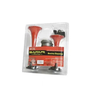 BOCINA DE AIRE DOBLE 12V ROJA1