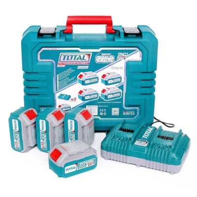 JUEGO DE BATERIA CON CARGADOR TOTAL TFBCL202441