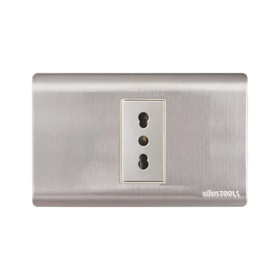 TOMACORRIENTE EMPO. SIMPLE 16A ACERO-INOX CURVA1