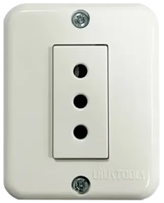 ME-TOMACORRIENTE SOBREPUESTO SIMPLE 10A PC-BLANCO UYUS1