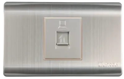 ME-TOMA INTERNA ACERO -INOX C/CURVA RJ45 UYUS1