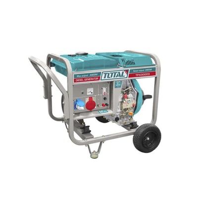 GENERADOR ELECTRICO DIESEL 380 V/220 V 3000 W ABIERTO ARRANQUE ELECTRICO MARCA TOTAL TP4300031