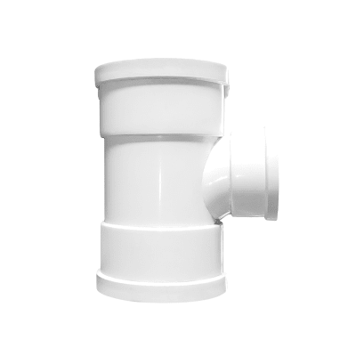 TEE C/REDUCCION U-PVC BLANCO FORZZA 75MMX50MM1