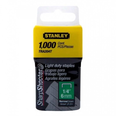 CORCHETE TRABABAJO LIVIANO 1/4'' 6MM TRA204T 1000U TR45 STANLEY TRA204T1