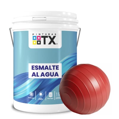 ESMALTE AL AGUA HOGAR Y CONSTRUCCION TX ROJO COLONIAL GALON1