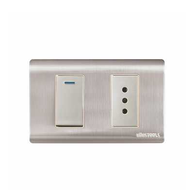 TOMACORRIENTE CON INTERRUPTOR 10A ACERO-INOX CURVA UYUSTOOLS1