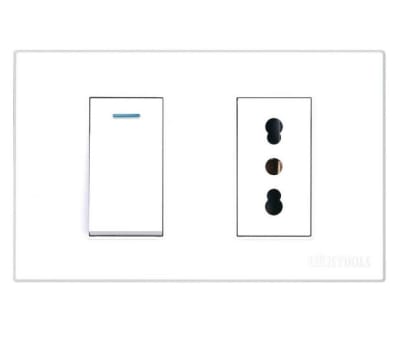 TOMACORRIENTE CON INTERRUPTOR 16A PC-BLANCA UYU1