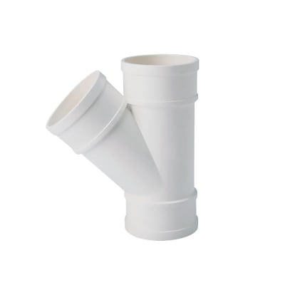 TEE Y U-PVC BLANCO FORZZA 75MM1