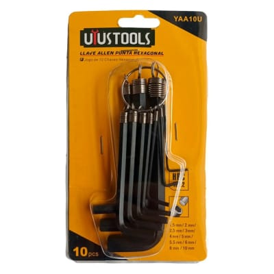 LLAVE ALLEN PUNTA HEXAGONAL 10PCS UYU YAA10U1