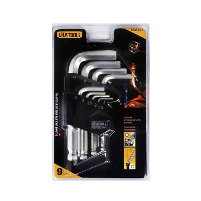 LLAVE ALLEN PUNTA BOLA CORTA 9PCS YAA9011
