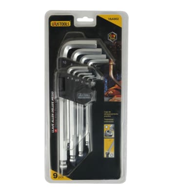 LLAVE ALLEN PUNTA BOLA MEDIANA 9PCS YAA9021