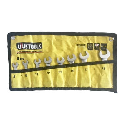 LLAVE COMBINADA C/RACHET CORTO 8PCS 8-19MM1