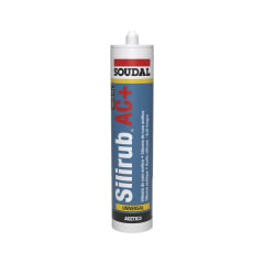 SILICONA ACETICA NEGRA SOUDAL 280 ML SILIRUB AC +