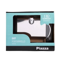 PORTARROLLO PARED BAÑO DOT CROMADO