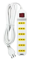 ALARGADOR CON INTERRUPTOR 6 TOMAS 5M