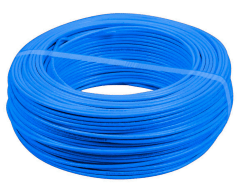 ALAMBRE DE COBRE AISLADO 1.5MM COLOR AZUL ROLLO 100 MTS