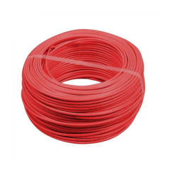 ALAMBRE DE COBRE AISLADO 4MM COLOR ROJO ROLLO 100 MTS