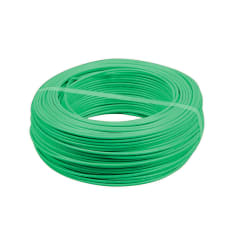ALAMBRE DE COBRE AISLADO 4MM COLOR VERDE ROLLO 100MTS