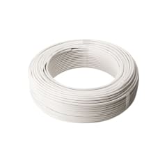 ALAMBRE DE COBRE AISLADO 6MM COLOR BLANCO ROLLO 100 MTS