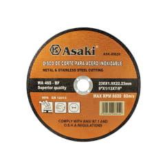 DISCO D/CORTE 230 ASAKI P/AMOLADORA .