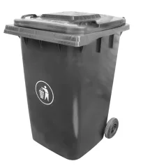 CONTENEDOR DE BASURA 360LTS GRIS 85X71X110CM QRUBBER CB360GR