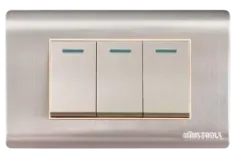 CONMUTADOR EMPO. TRIPLE 16A ACERO-INOX CURVA UYU