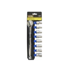 JUEGO BIT HEXAGONAL 9PCS DR 1/2'' CORTO 4-14MM UYU-TAIWAN