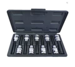 JUEGO BIT TORX 9PCS DR 1/2'' LARGO T20-T70 UYU-TAIWAN