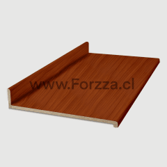 CUBIERTA POST-FORMADA MESÓN CON RESPALDO DE 90 GRADOS MADERA CEREZO 100X50X18MM