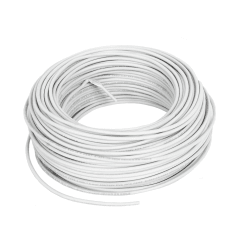 CABLE LIBRE HALOGENO 6MM COLOR BLANCO ROLLO 100 MTS
