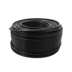 CABLE LIBRE HALOGENO 6MM COLOR NEGRO ROLLO 100 MTS