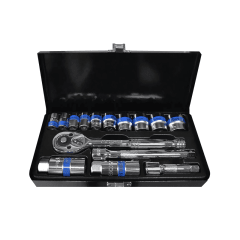 DADO SET 15 PCS X 3/8 CAJA DE METAL UYUSTOOLS