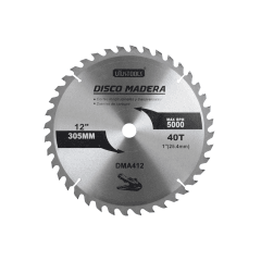 DISCO DE CORTE D/MADERA 12X40T UYUSTOOLS DMA412