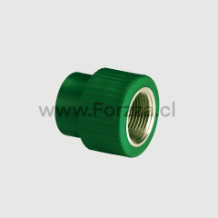 CONECTOR HEMBRA P/TUBERIA PP-R 25MMX3/4 FORZZA D/AGUA