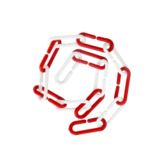 CADENA PLASTICA DELIMITADORA - ROJA/BLANCA