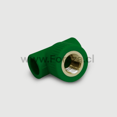 TEE HEMBRA P/TUBERIA PP-R 20MMX1/2FORZZA D/AGUA