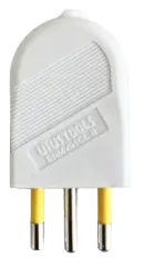 ME - ENCHUFE MACHO VOLANTE BLANCO ENMV01CL-B