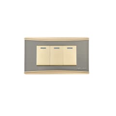 INTERRUPTOR EMPO. TRIPLE DORADO UYUS