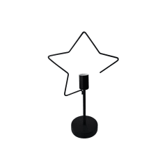 LAMPARA DE MESA CON FOCO DISEÑO DE ESTRELLA