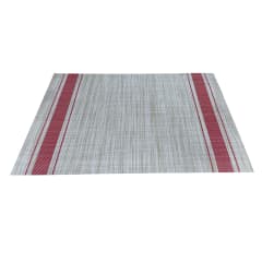 INDIVIDUAL P/MESA COLO BEIGE/ROJO