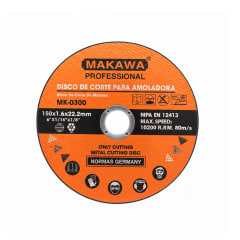 DISCO DE CORTE? MARCA:MAKAWA? MODELO:MK-0300? TIPO:150X1.6X22.2MM