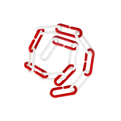 CADENA PLASTICA DELIMITADORA - ROJA/BLANCA