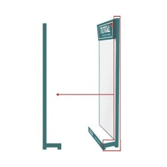 PILAR PARA MOSTRADOR DE ANUNCIO TOTAL PMST02Z