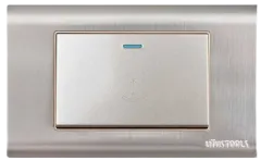 PULSADOR PARA TIMBRE 16A ACERO-INOX CURVA UYU