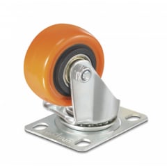 RUEDA INDUSTRIAL PVC/NARANJO 45KG 2''UYU