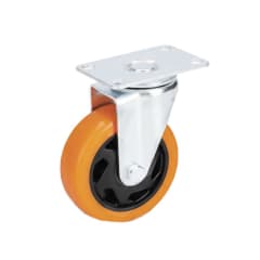 RUEDA INDUSTRIAL PVC/NARANJO 110KG 5 PULGADAS