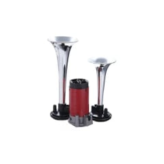 BOCINA DE AIRE DOBLE 12V CROMADA