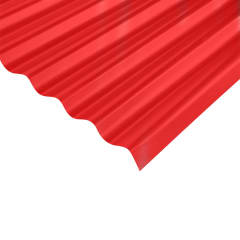 CALAMINA PVC ONDULADA ROJO 1.0MM 3.7M X 0.93M 3.44M2
